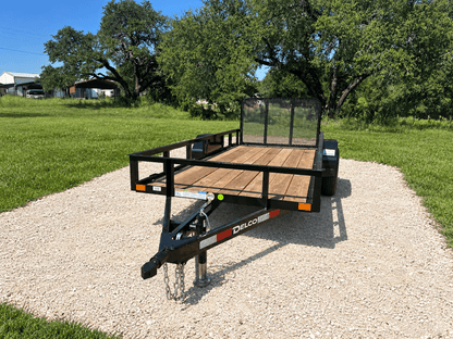 Delco 60"x12' Utility BLACK 3.5K Single Axle -7545 - J4 Trailer