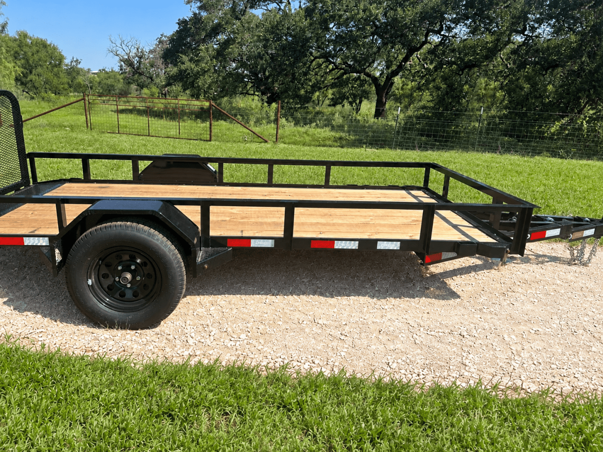 Delco 60"x12' Utility BLACK 3.5K Single Axle -7545 - J4 Trailer