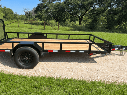 Delco 60"x12' Utility BLACK 3.5K Single Axle -7545 - J4 Trailer