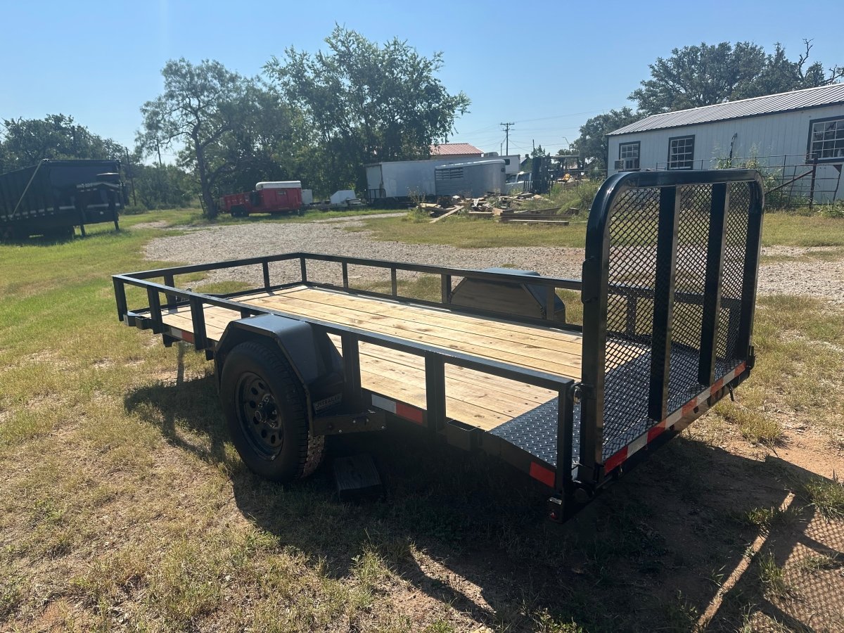 Delco 60"x12' Utility BLACK 3.5K Single Axle -7545 - J4 Trailer