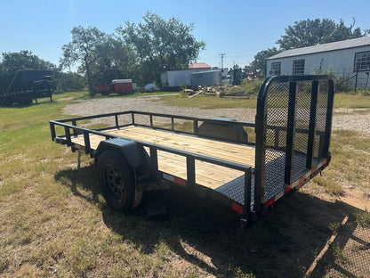Delco 60"x12' Utility BLACK 3.5K Single Axle -7545 - J4 Trailer