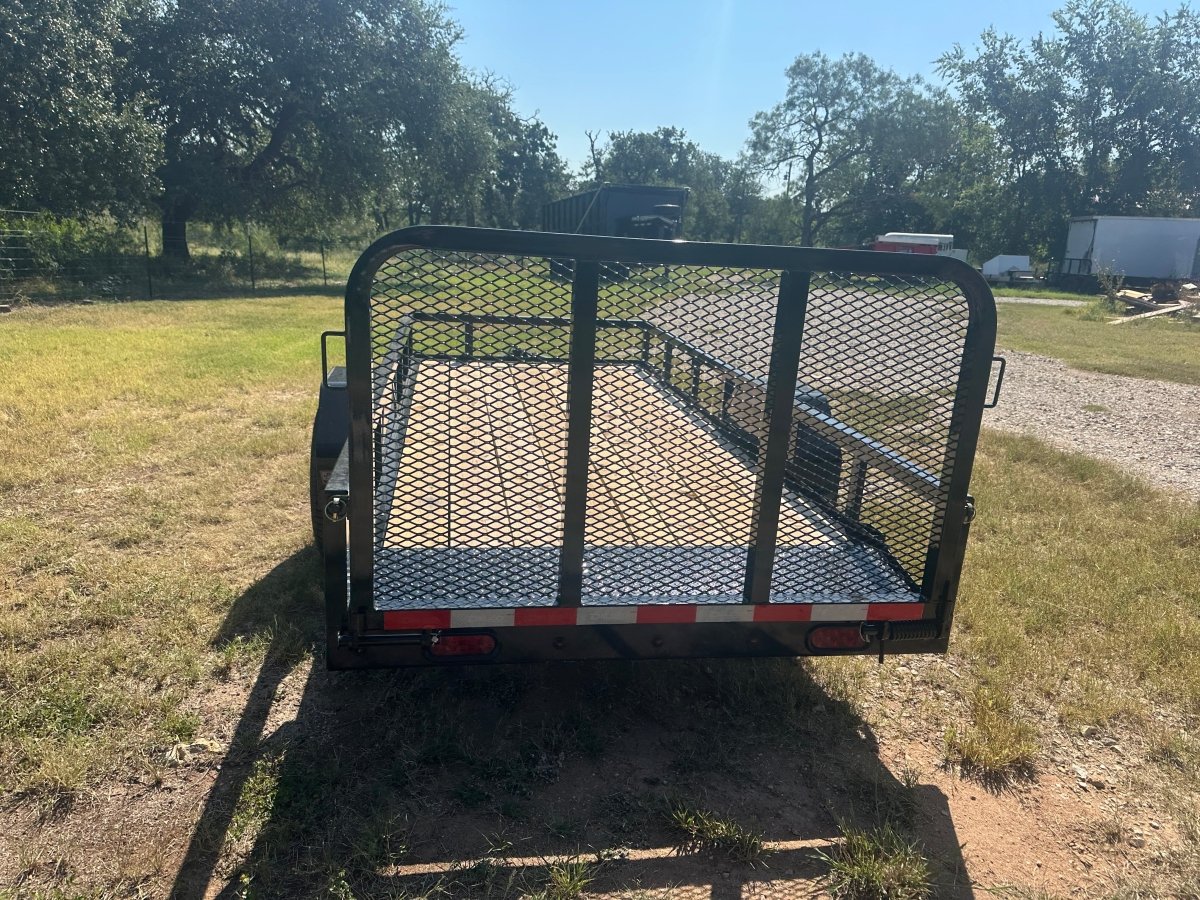 Delco 60"x12' Utility BLACK 3.5K Single Axle -7545 - J4 Trailer