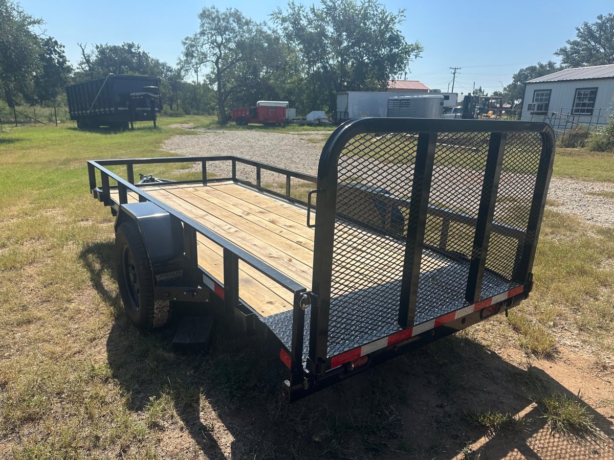 Delco 60"x12' Utility BLACK 3.5K Single Axle -7545 - J4 Trailer