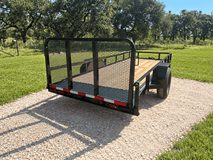 Delco 60"x12' Utility BLACK 3.5K Single Axle -7545 - J4 Trailer