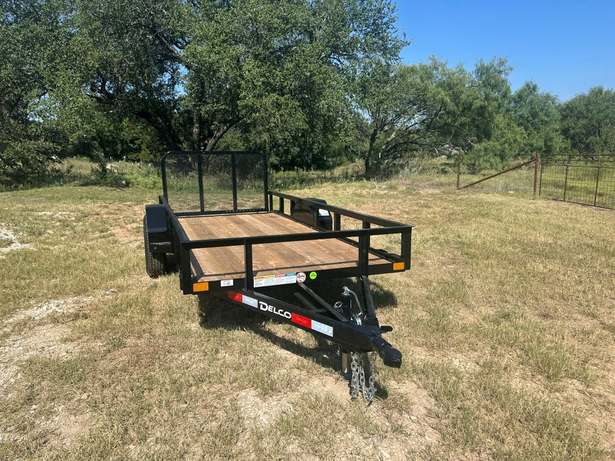 Delco 60"x12' Utility BLACK 3.5K Single Axle -7545 - J4 Trailer