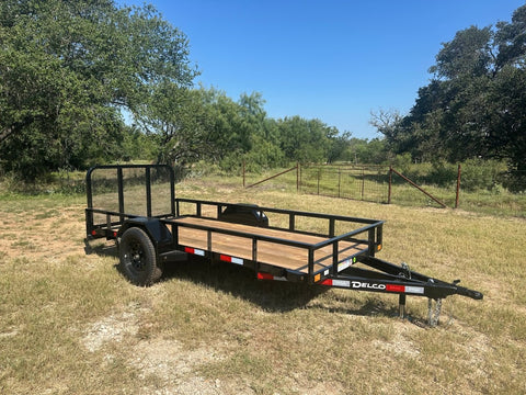 Delco 60"x12' Utility BLACK 3.5K Single Axle -7545 - J4 Trailer