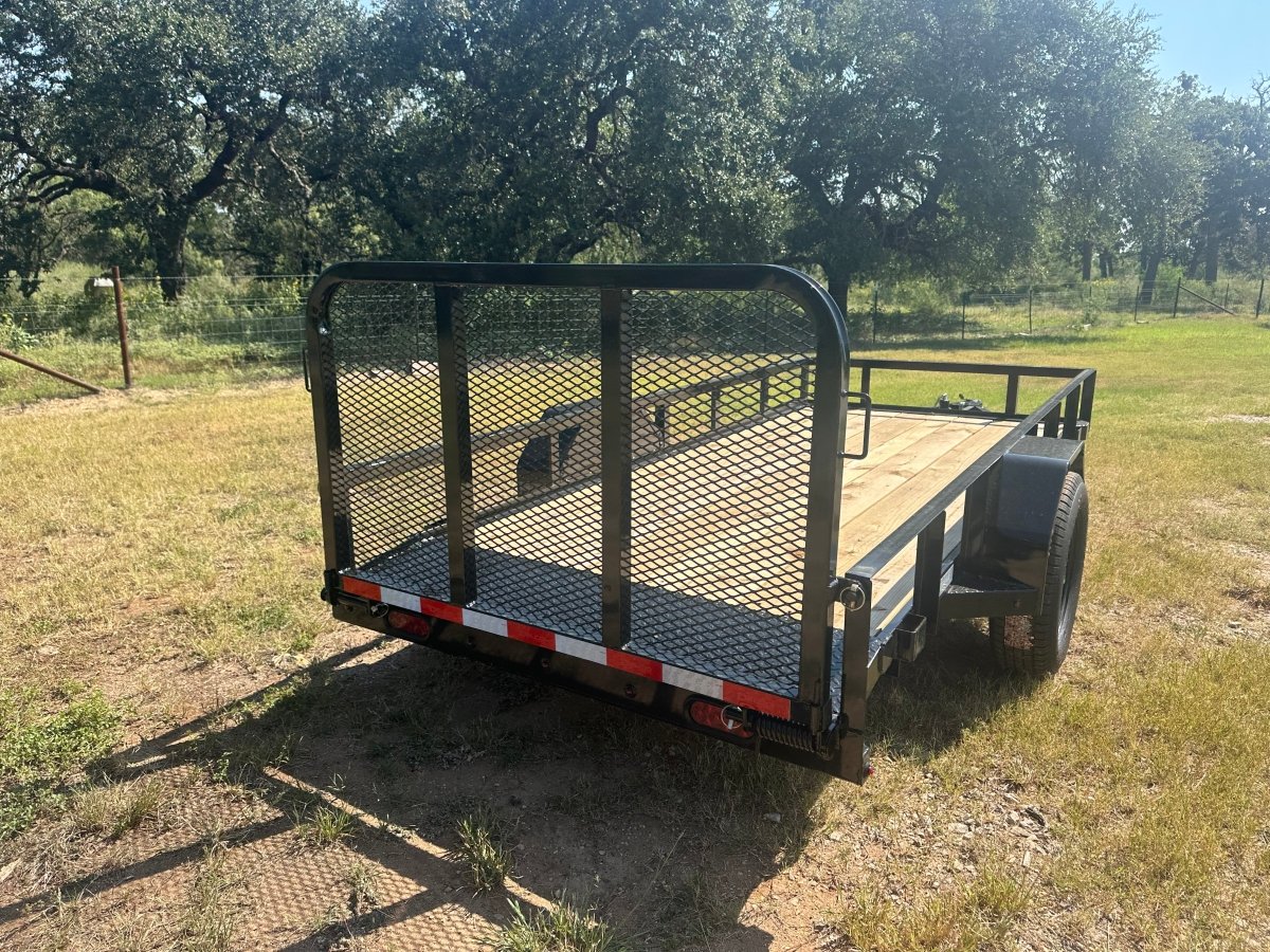 Delco 60"x12' Utility BLACK 3.5K Single Axle -7545 - J4 Trailer