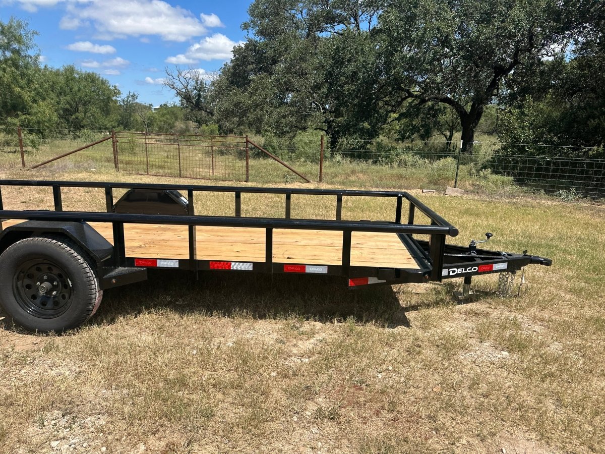 Delco 60"x14' Utility BLACK 3.5K Single Axle -7546 - J4 Trailer
