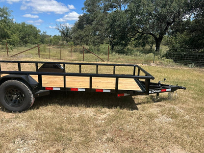Delco 60"x14' Utility BLACK 3.5K Single Axle -7546 - J4 Trailer
