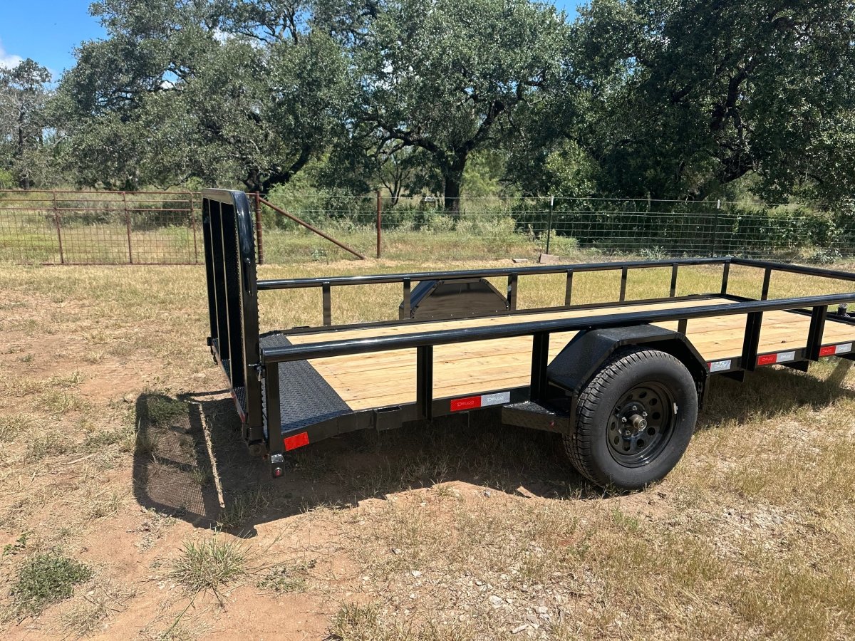 Delco 60"x14' Utility BLACK 3.5K Single Axle -7546 - J4 Trailer