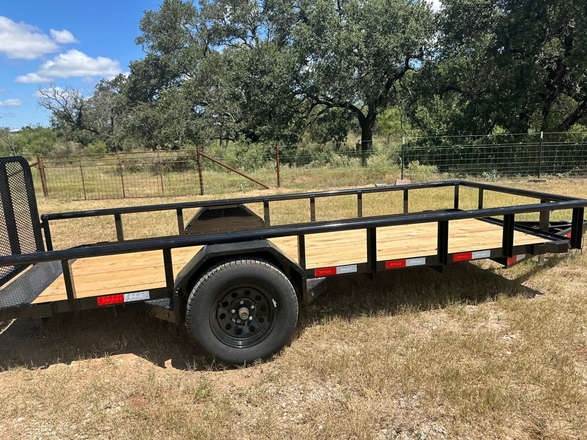 Delco 60"x14' Utility BLACK 3.5K Single Axle -7546 - J4 Trailer