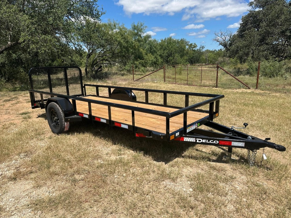 Delco 60"x14' Utility BLACK 3.5K Single Axle -7546 - J4 Trailer