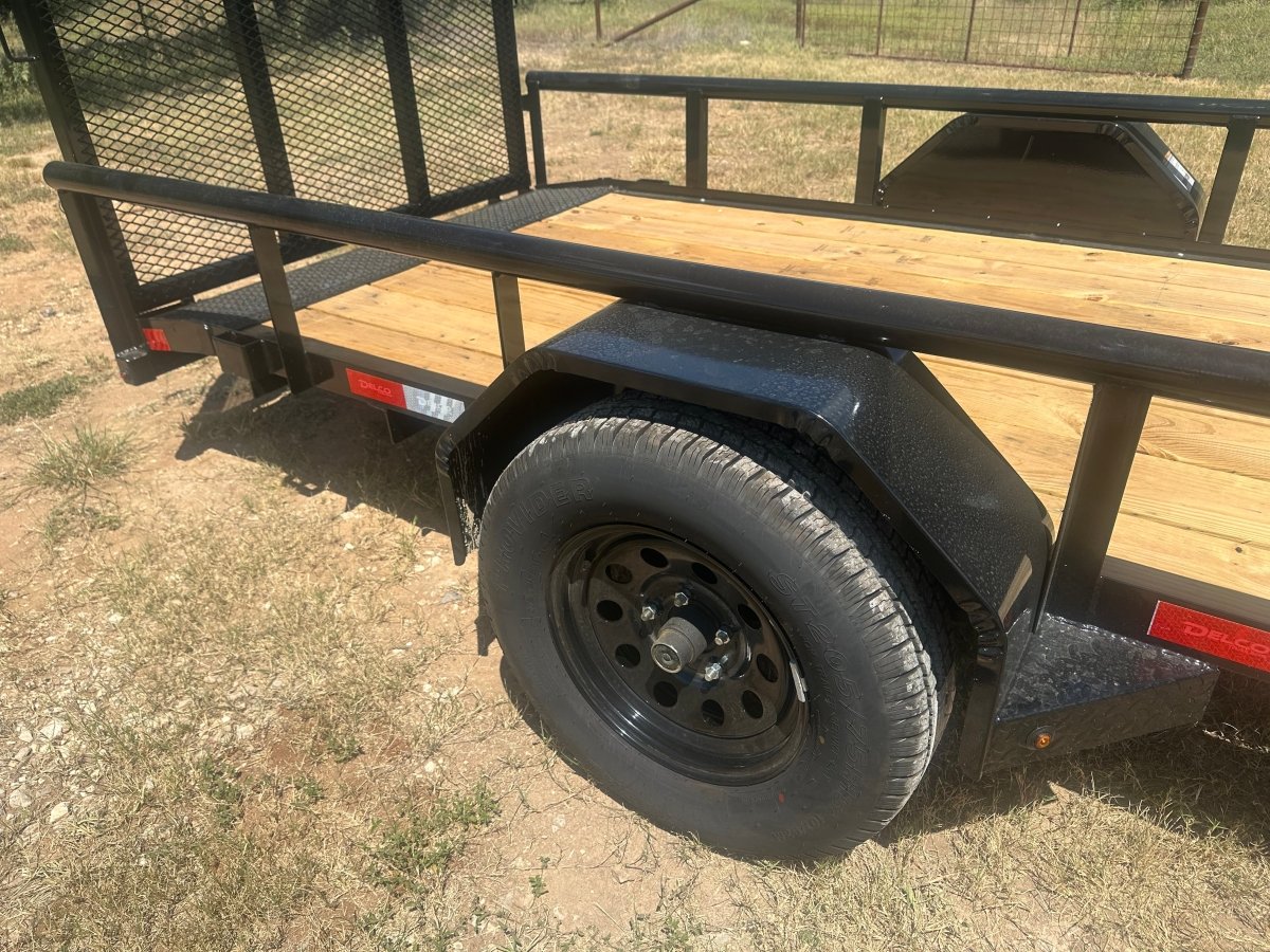 Delco 60"x14' Utility BLACK 3.5K Single Axle -7546 - J4 Trailer