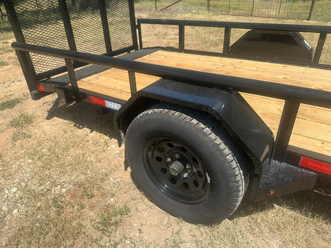 Delco 60"x14' Utility BLACK 3.5K Single Axle -7546 - J4 Trailer