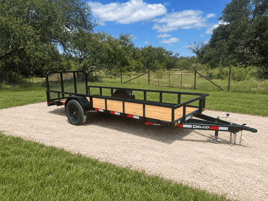 Delco 60"x14' Utility BLACK 3.5K Single Axle -7546 - J4 Trailer