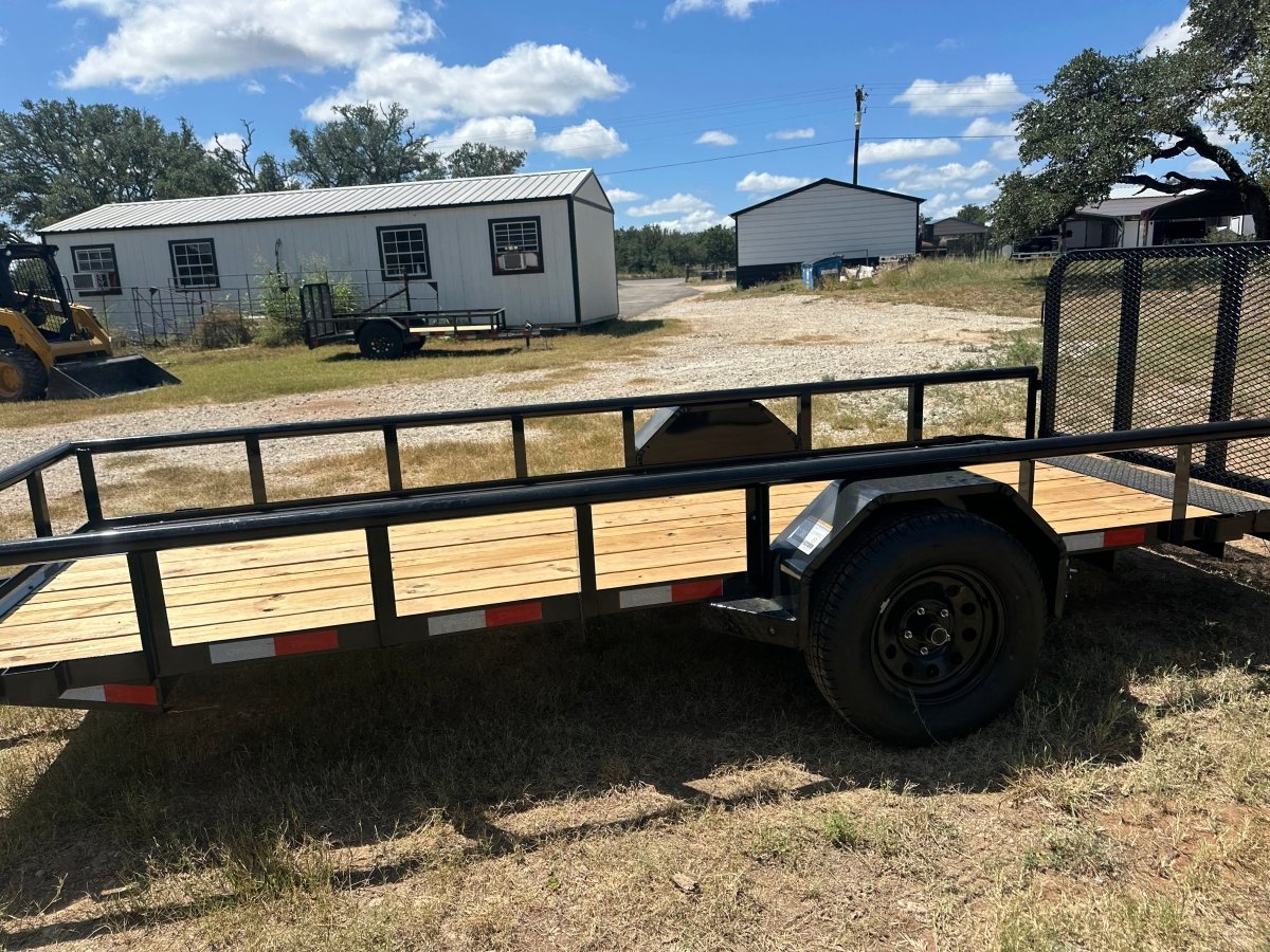 Delco 60"x14' Utility BLACK 3.5K Single Axle -7546 - J4 Trailer