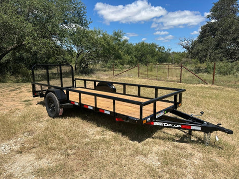 Delco 60"x14' Utility BLACK 3.5K Single Axle -7546 - J4 Trailer