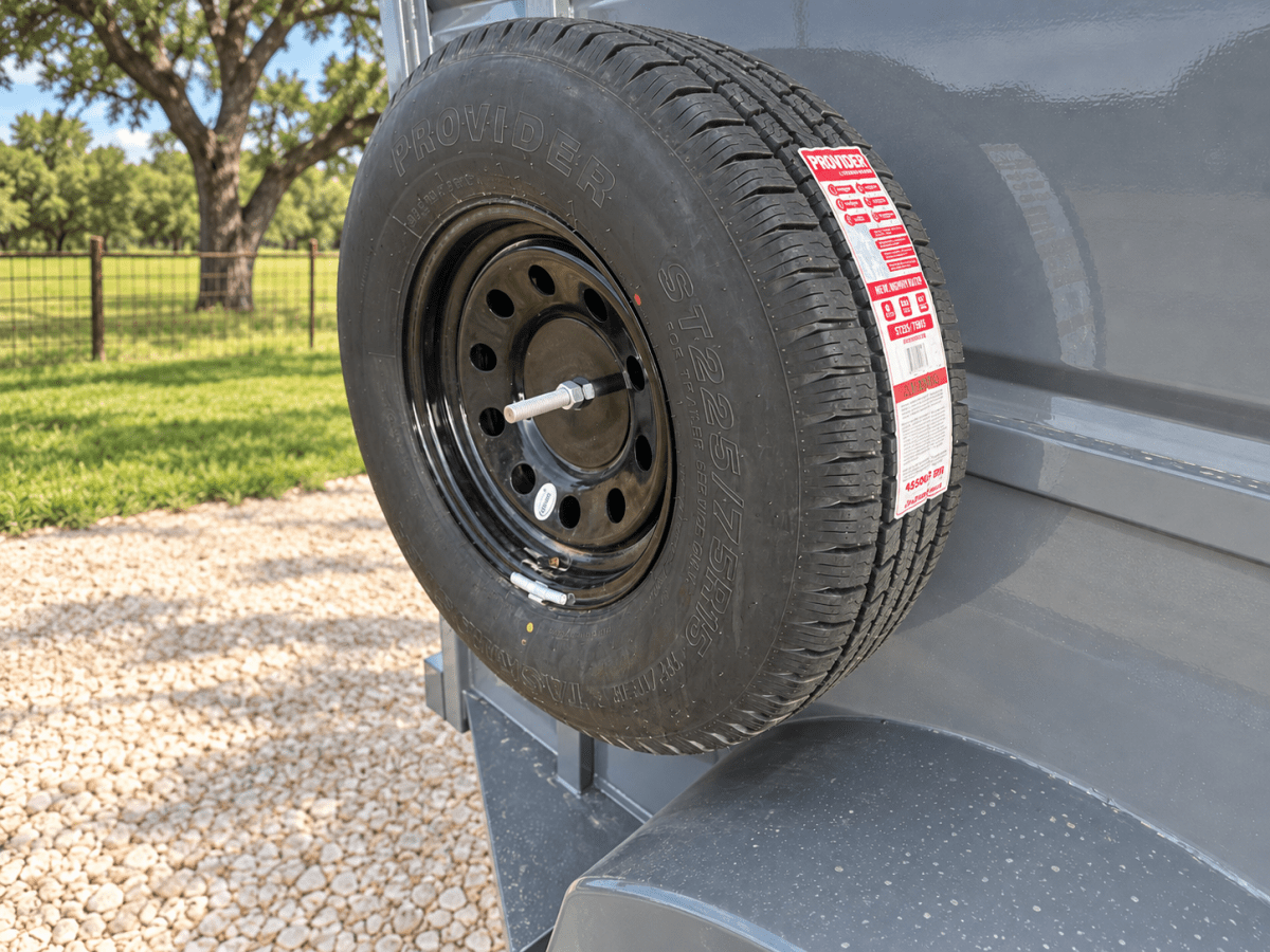 Delco 6'x14'x7' Two Horse Bumper Tandem 7K- FIGHTER JET GRAY - 8147 - J4 Trailer