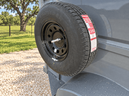 Delco 6'x14'x7' Two Horse Bumper Tandem 7K- FIGHTER JET GRAY - 8147 - J4 Trailer