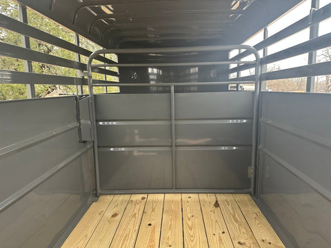 Delco 6'x16'x6'6" Bumper Livestock 6K - Gray - 4030 - J4 Trailer