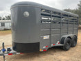 Load image into Gallery viewer, Delco 6'x16'x6'6" Bumper Livestock 6K - Gray - 4030 - J4 Trailer
