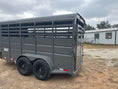 Load image into Gallery viewer, Delco 6'x16'x6'6" Bumper Livestock 6K - Gray - 4030 - J4 Trailer
