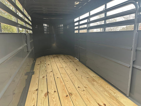 Delco 6'x16'x6'6" Bumper Livestock 6K - Gray - 4030 - J4 Trailer