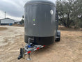 Load image into Gallery viewer, Delco 6'x16'x6'6" Bumper Livestock 6K- ORDER Fighter Jet Gray - 6364 - J4 Trailer

