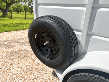 Delco 6'x16'x6'6" Bumper Livestock Tandem 12K- White - 8148 - J4 Trailer