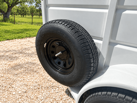 Delco 6'x16'x6'6" Bumper Livestock Tandem 12K- White - 8148 - J4 Trailer