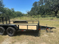 Load image into Gallery viewer, Delco 77"x12' Utility BLACK 7K Tandem Axle - 7547 - J4 Trailer

