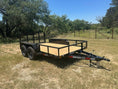 Load image into Gallery viewer, Delco 77"x12' Utility BLACK 7K Tandem Axle - 7547 - J4 Trailer
