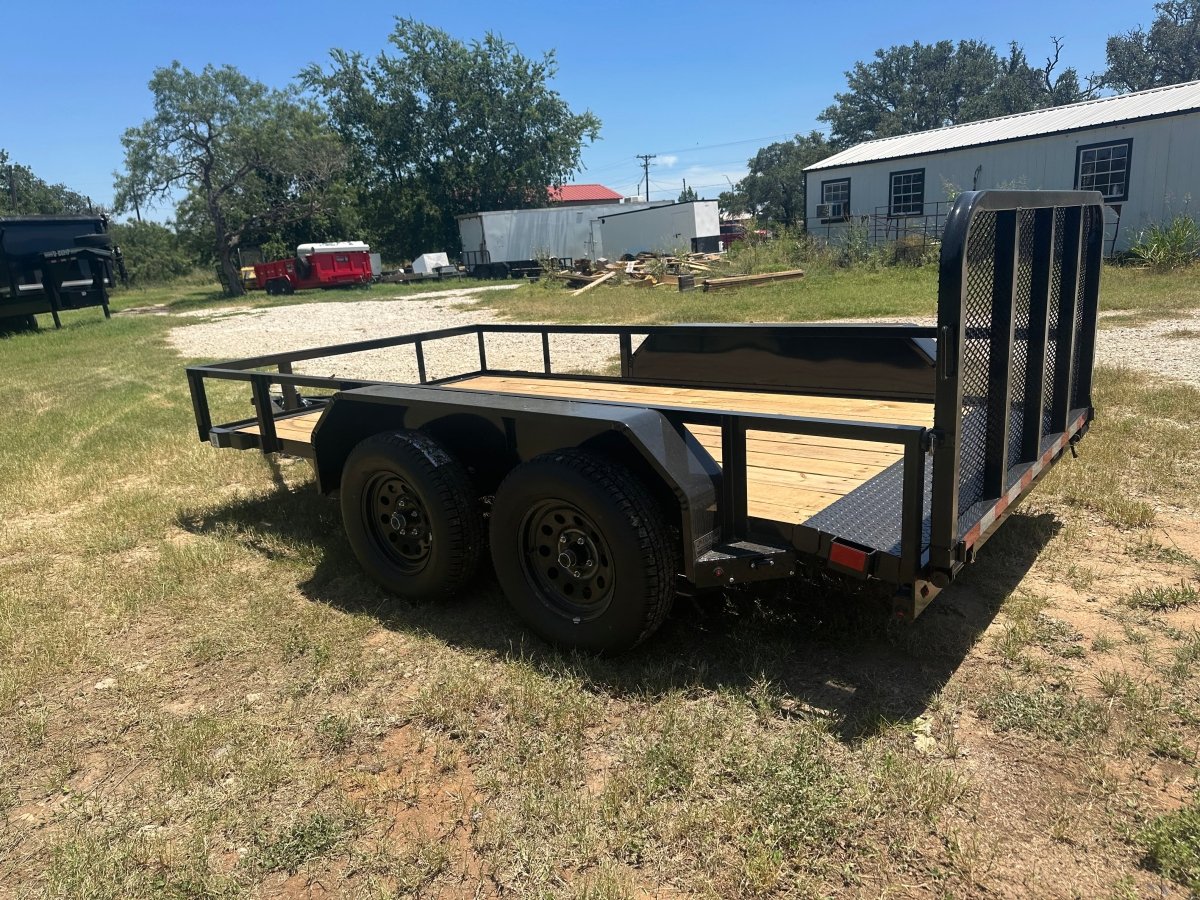 Delco 77"x12' Utility BLACK 7K Tandem Axle - 7547 - J4 Trailer