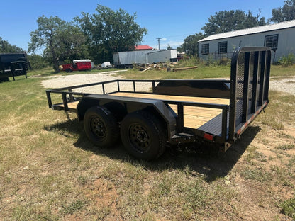Delco 77"x12' Utility BLACK 7K Tandem Axle - 7547 - J4 Trailer