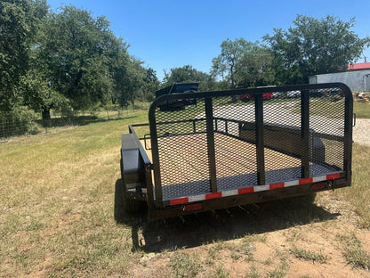 Delco 77"x12' Utility BLACK 7K Tandem Axle - 7547 - J4 Trailer