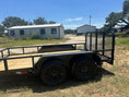 Load image into Gallery viewer, Delco 77"x12' Utility BLACK 7K Tandem Axle - 7547 - J4 Trailer
