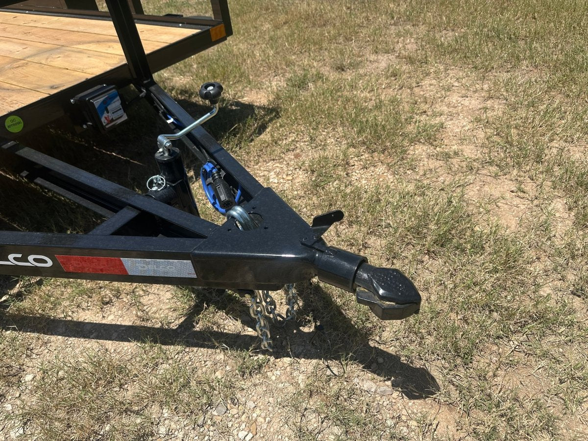 Delco 77"x12' Utility BLACK 7K Tandem Axle - 7547 - J4 Trailer