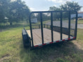 Load image into Gallery viewer, Delco 83"x12' Utility BLACK 7K Tandem Axle - 6421 - J4 Trailer
