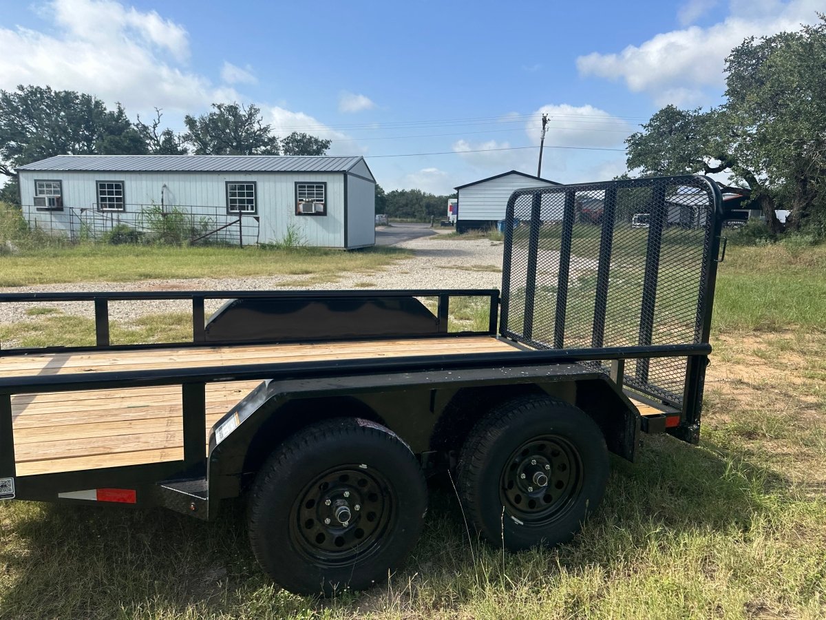 Delco 83"x12' Utility BLACK 7K Tandem Axle - 6421 - J4 Trailer
