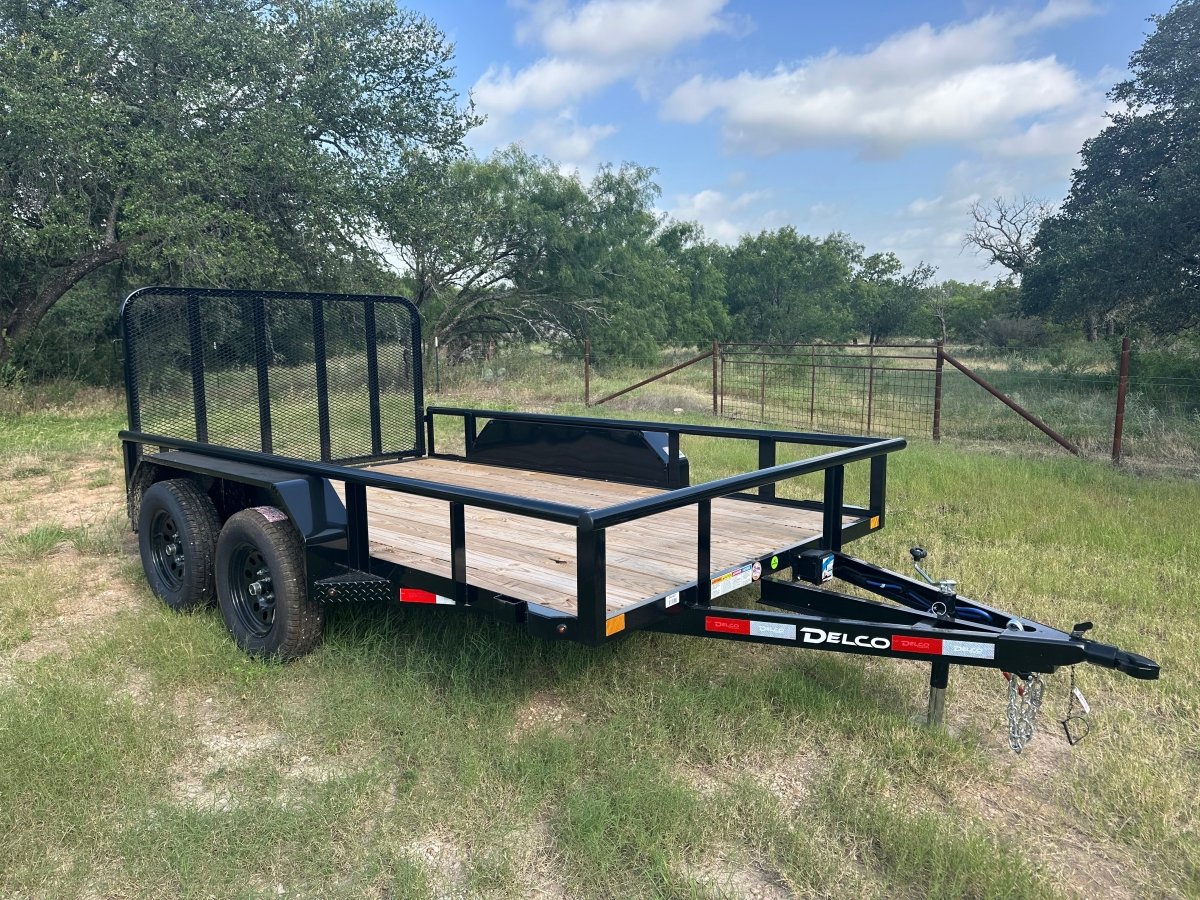 Delco 83"x12' Utility BLACK 7K Tandem Axle - 6421 - J4 Trailer