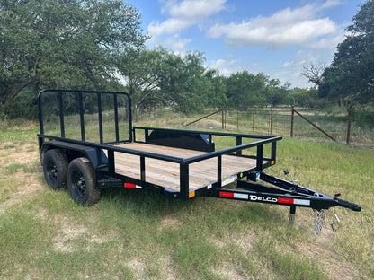 Delco 83"x12' Utility BLACK 7K Tandem Axle - 6421 - J4 Trailer