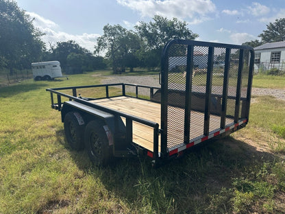Delco 83"x12' Utility BLACK 7K Tandem Axle - 6421 - J4 Trailer