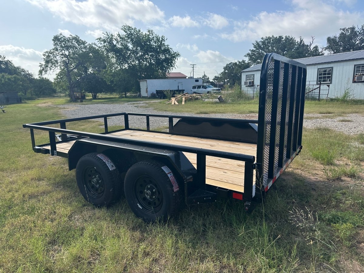 Delco 83"x12' Utility BLACK 7K Tandem Axle - 6421 - J4 Trailer