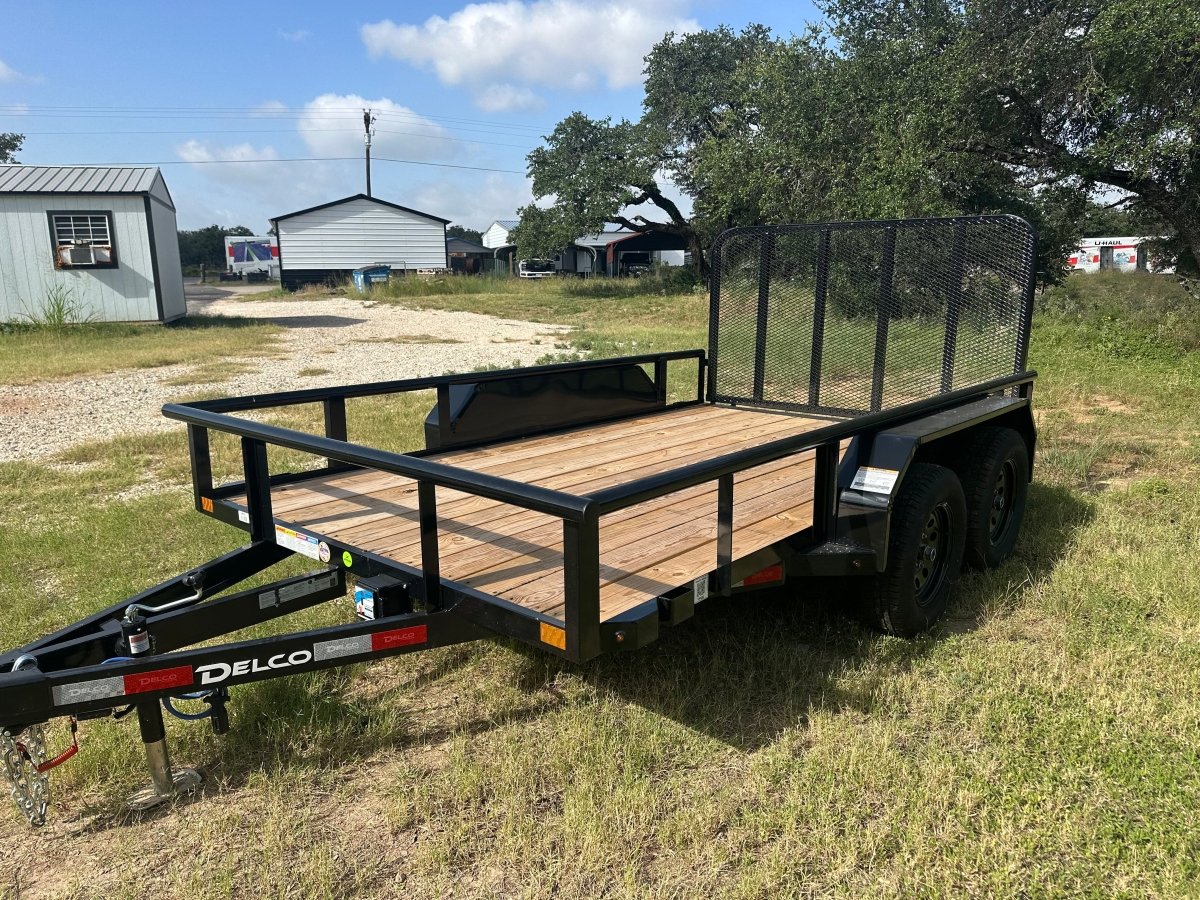 Delco 83"x12' Utility BLACK 7K Tandem Axle - 6421 - J4 Trailer