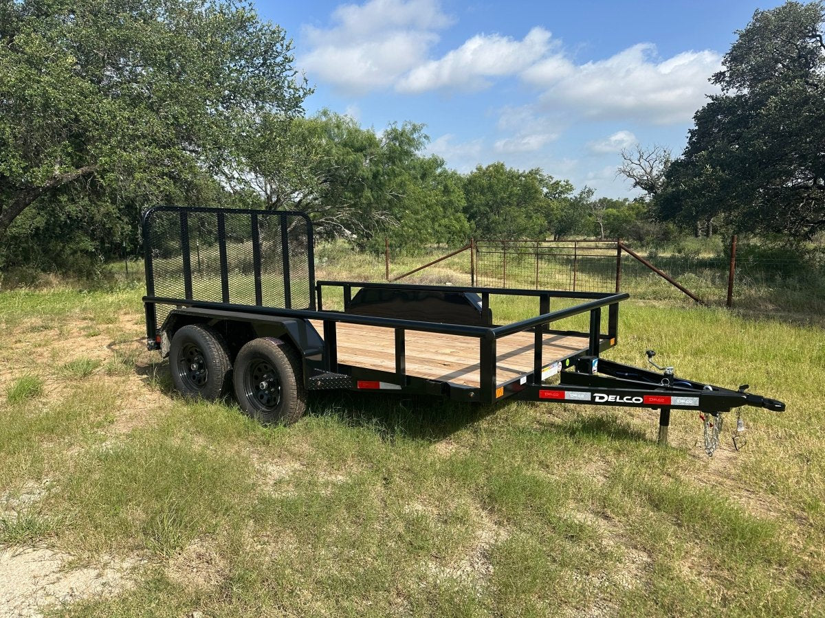 Delco 83"x12' Utility BLACK 7K Tandem Axle - 6421 - J4 Trailer