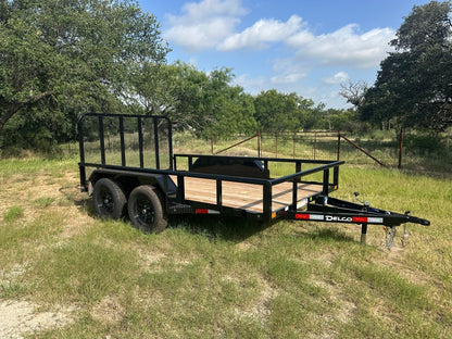 Delco 83"x12' Utility BLACK 7K Tandem Axle - 6421 - J4 Trailer