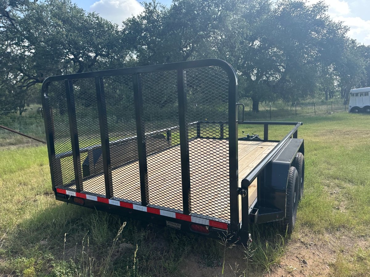 Delco 83"x12' Utility BLACK 7K Tandem Axle - 6421 - J4 Trailer