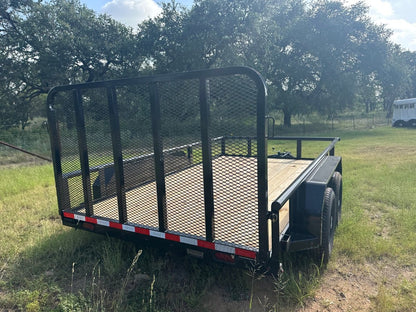 Delco 83"x12' Utility BLACK 7K Tandem Axle - 6421 - J4 Trailer