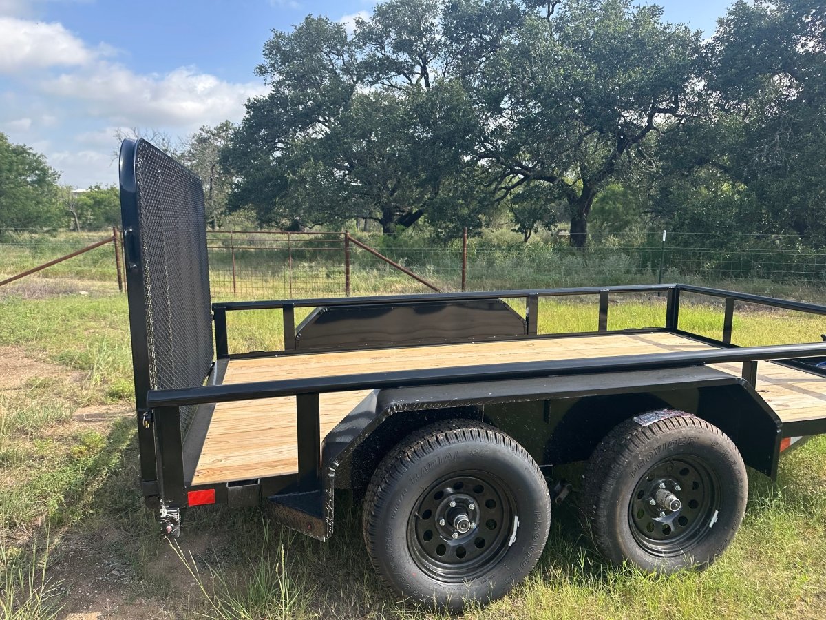 Delco 83"x12' Utility BLACK 7K Tandem Axle - 6421 - J4 Trailer
