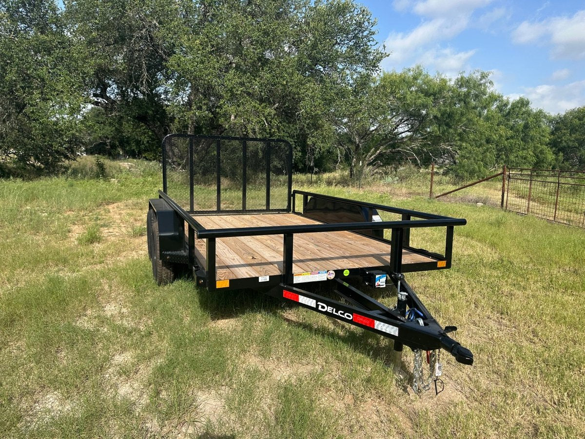 Delco 83"x12' Utility BLACK 7K Tandem Axle - 6421 - J4 Trailer